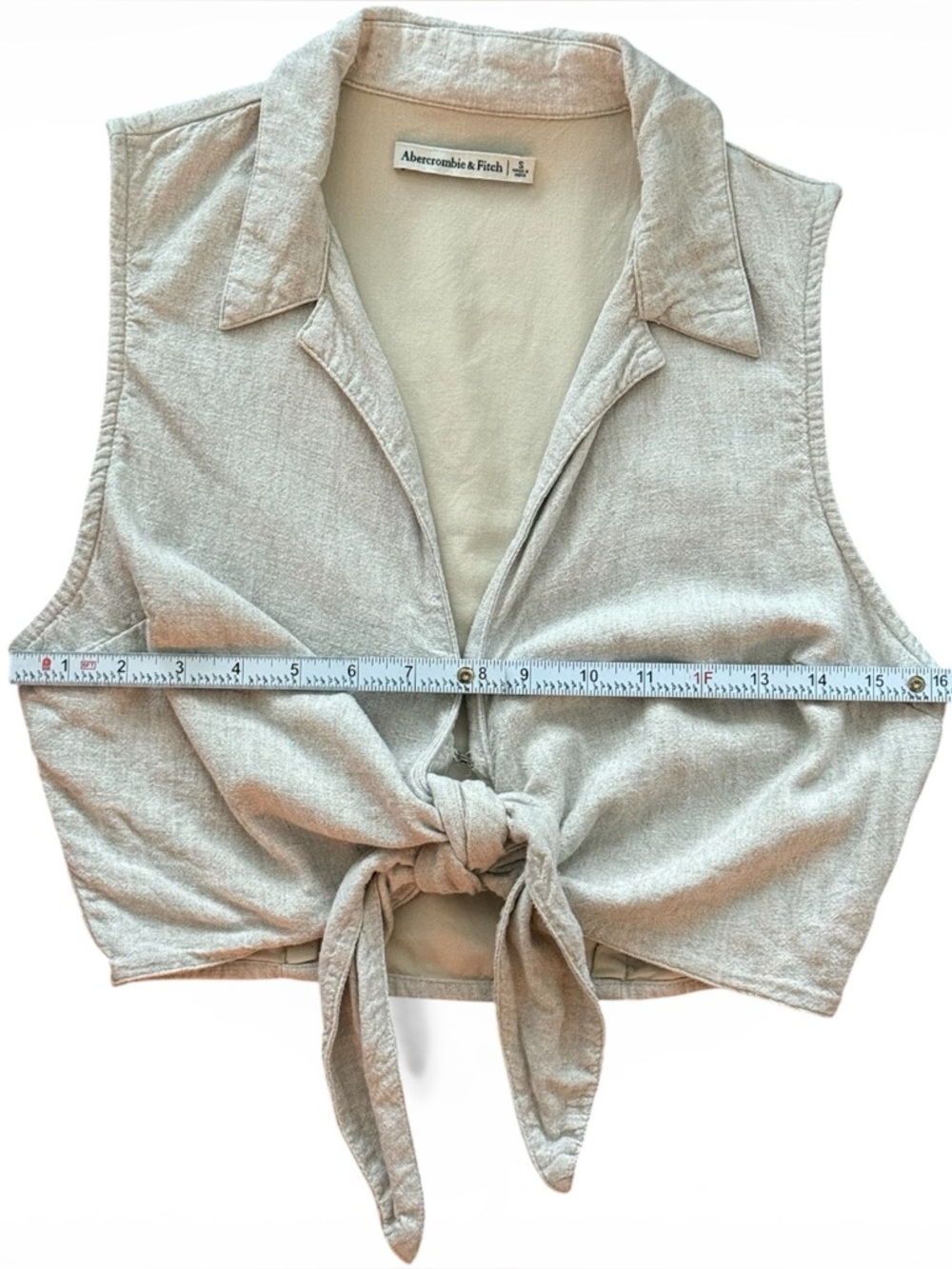 A&F | Linen Crop Top - Picture 5 of 7